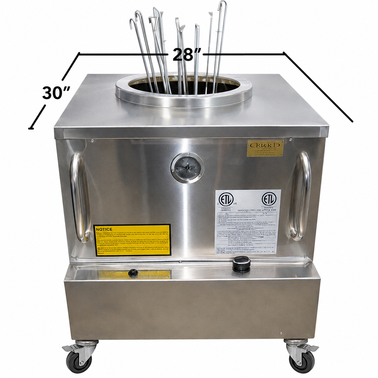 Medium 28" X 30" - CE Approved Restaurant Gas Tandoori Oven