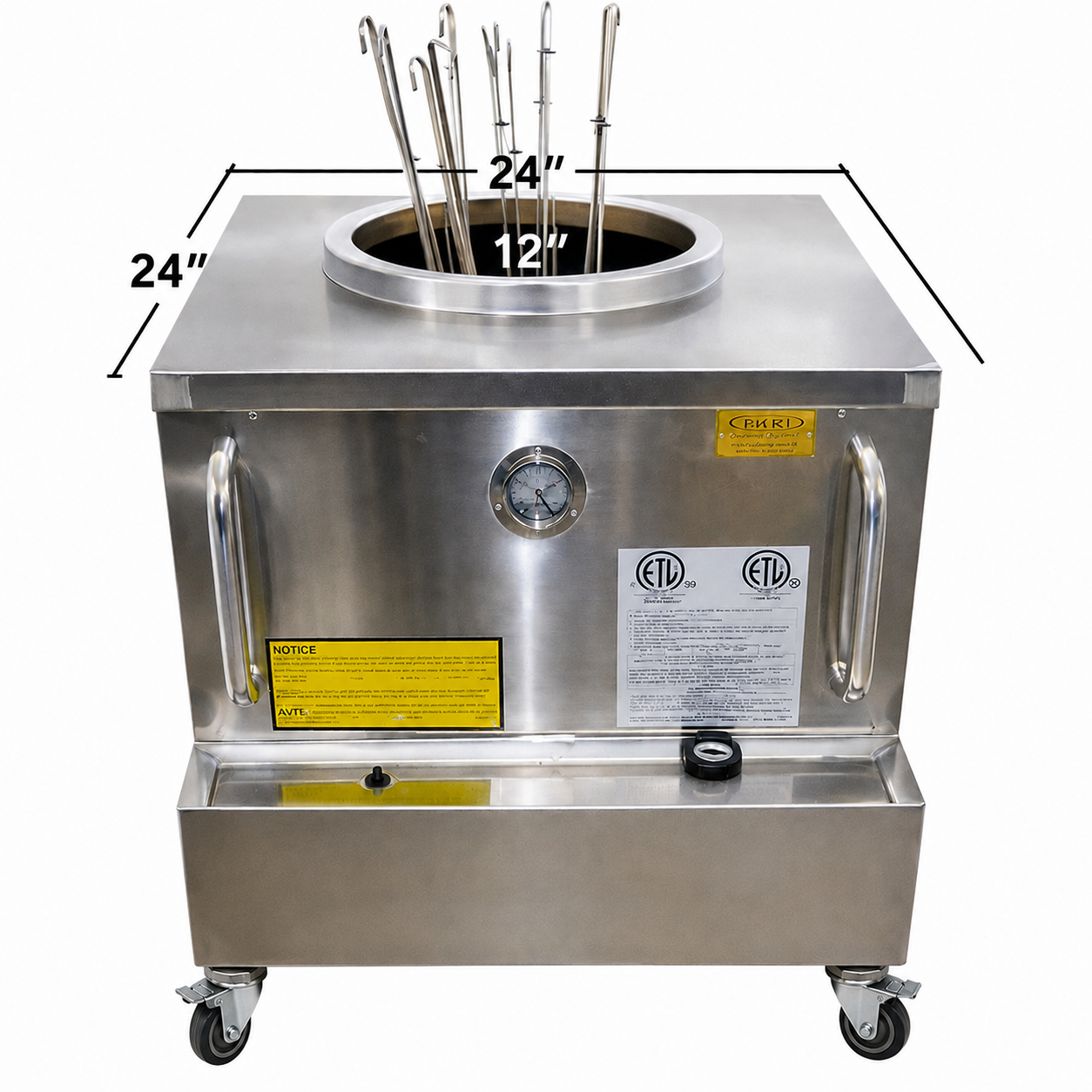 Small 24" X 24" - CE Approved Gas Tandoori Oven