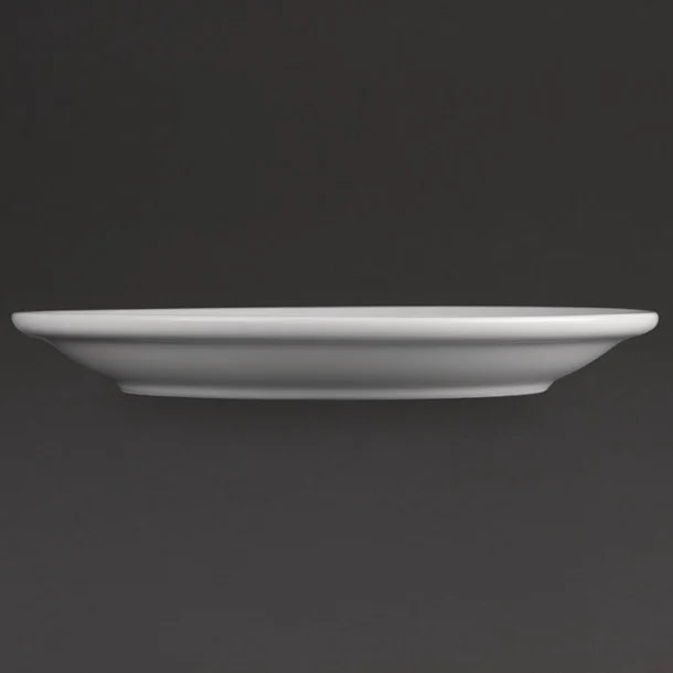 White Narrow Rimmed plates (12 pack)