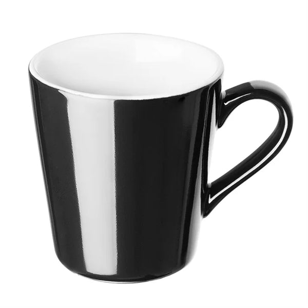 Flat White Cups Black 170ml (12 Pack)