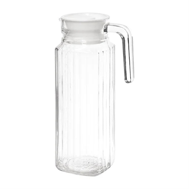 Ribbed Glass Jugs 1Ltr (6 Pack)