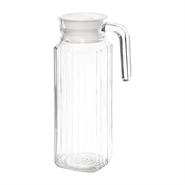Ribbed Glass Jugs 1Ltr (6 Pack)