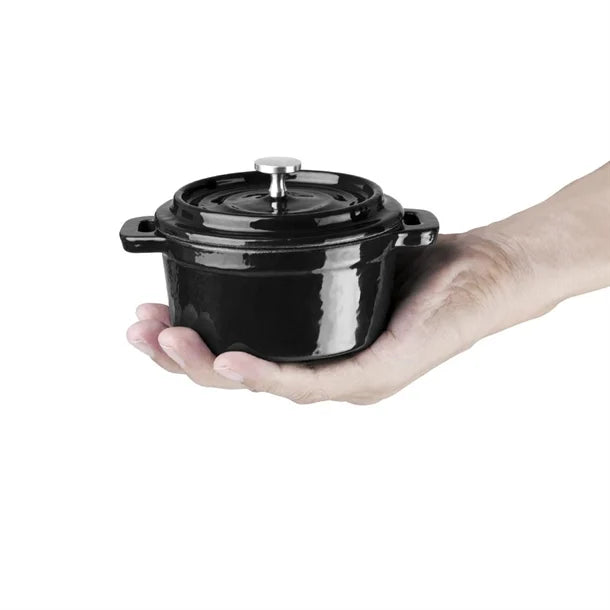 Cast Iron Round Mini Pot Black 240ml